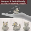 Wolf Duck 3D Printed Small Gothic Duck Figurine, Desk Duck