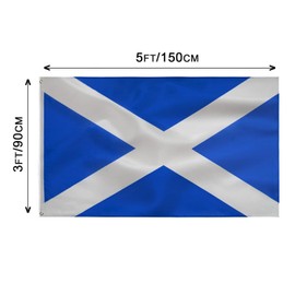 Qualis Scotland Flag 90cm x 150cm - Scotland Flag Fan Merchandise, Fan Flag, Lightweight Flags, Scotland Flag, Party Bar Decoration, Football World Cup Euro Olympic - 100% Polyester
