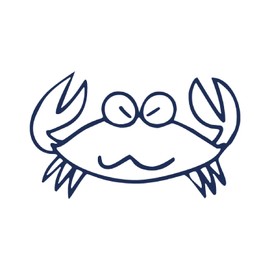 Tattwo.me Temporary Tattoos for Adults and Kids 2 Weeks Waterproof - Crab - Vegetable Ink - EU Cosmetic Certificate - (P0731)