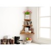OAKERLAND Oak Corner Shelf Floating Shelves Corner 18 cm Solid
