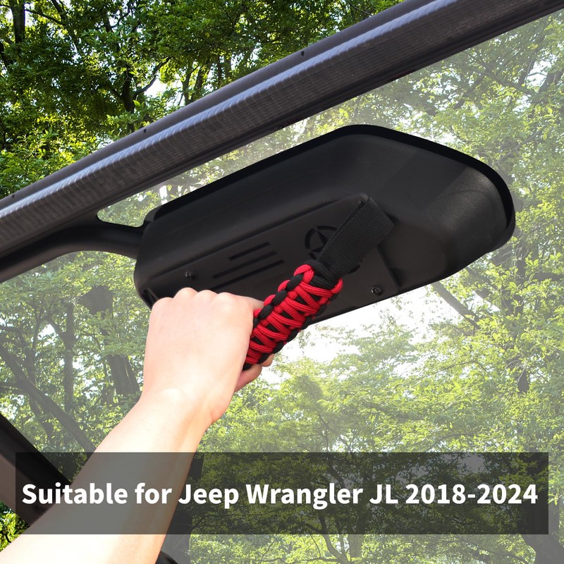West-xingzhe Rear Window Grip Handle Grab Handles for 2018-2025 Jeep