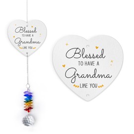GIFTELIX Gifts for Grandma - Nana Sun Catcher Birthday Gift - Crystal Suncatcher Rainbow Maker - Hanging Window Decor - Sentimental Keepsake - Gift for Grandmother from Grandkids