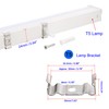 Boxonly T5 Clips Bracket Hanger Fluorescent Tube Light Fixture Holder