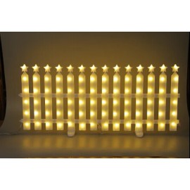 Waterproof Outdoor Solar & Plug Garden Fence Decorative Lighting for Christmas Tree and Courtyard DecorationEmitting Color: Warm White, Lamp Power(W): Solar1.2V, Model Number: Star version