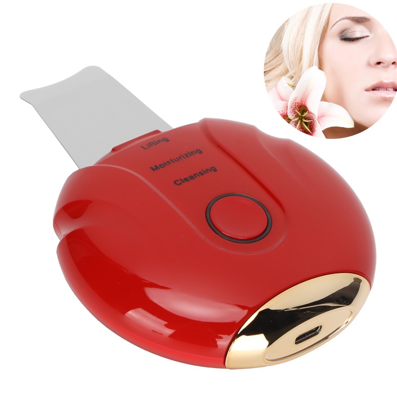 Ultrasonic Skin Scrubber Spatula Blackhead Removal Pore Cleaning Skin Lifting