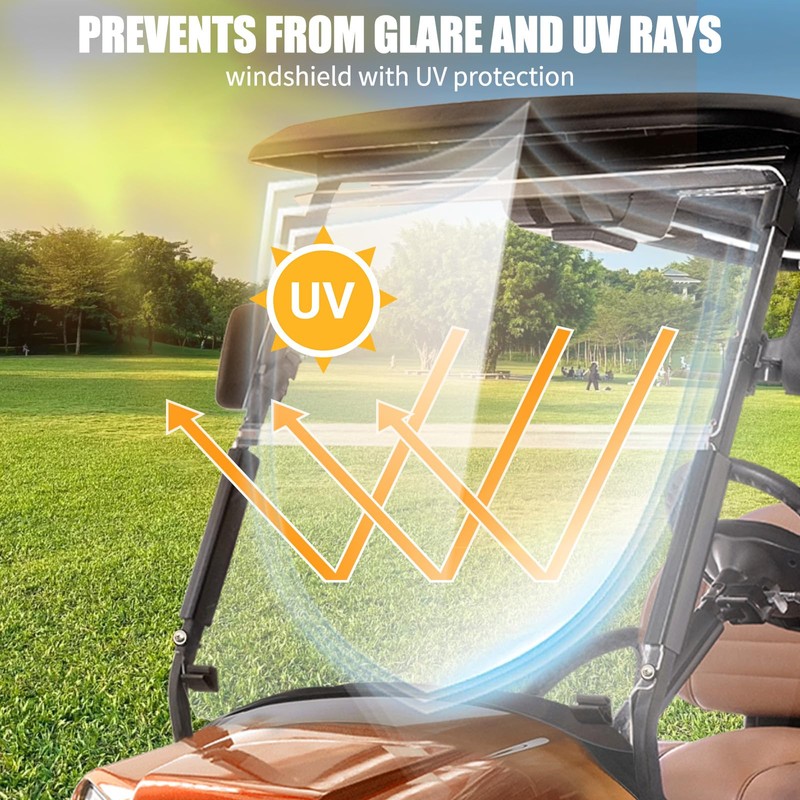 Club Car Precedent Windshield,Customize 5MM Thicken Windshield Replacement Fits Golf