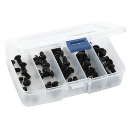 M6 x 10mm/12mm/16mm/20mm/25mm Button Head Socket Cap Screw Kit Assortment, Alloy Steel Grade 10.9, Allen Hex Drive, Fully Threaded, 50 PCS