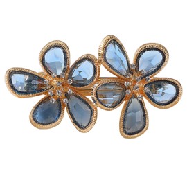 Austrian Crystal Bridal Hair Barrettes, Rhinestones Vintage Hair Clips, Sparkly Glitter Crystal Hairgrip Wedding Hair Headwear Accessories for Women Girls (Light Blue)