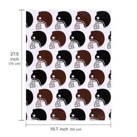 WRAPAHOLIC Football Wrapping Paper Sheet - 12 Sheets Rugby Football Helmet Theme Folded Flat for Boys Birthday, Super Bowl - 19.7 Inch x 27.5 Inch Per Sheet