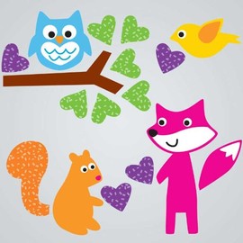 GelWonder Woodland Valentine Large Bag Gel Clings