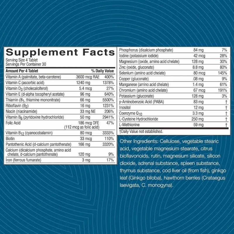 Nature’s Sunshine Mega-Chel, 120 Tablets, Complete Vitamin with Powerful Antioxidants,