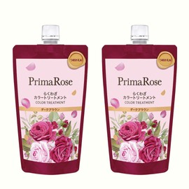 PrimaRose Rakuza Color Treatment (Dark Brown, Natural Brown) 9.8 oz (280 g) / Elegant Rose Scent, Diamine Dye-free, Paraben Free, Pump Type, Refill Type, Color Treatment, No Brush Required, Gloves Not