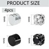4 Pairs Magnetic Earrings, Stainless Steel Stud Earrings, Silver and