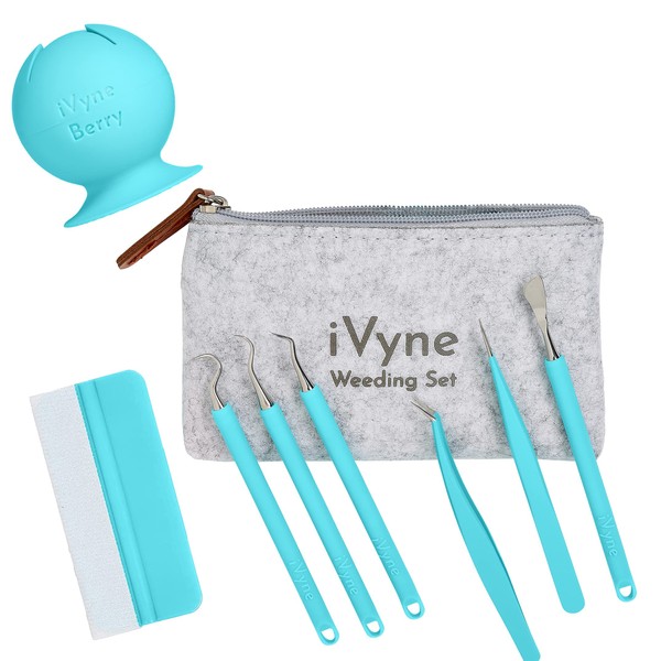 iVyne (8pcs) Premium Vinyl Weeding Tool Kit & Weeding Scrap