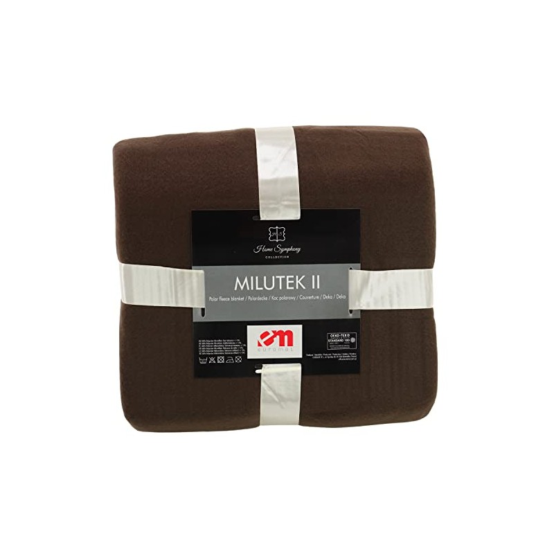 Euromat Polar Fleece Blanket, Cuddly Blanket, Sofa Blanket with Stitched