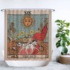 Ulticool Shower Curtain - Sun Nature Flowers Tarot Horoscope Vintage