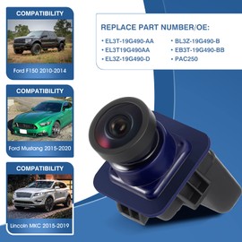 ACAUTO Rear View Backup Reverse Camera Compatible with Ford F150 2010-2014, Ford Mustang 2015-2020 & Lincoln MKC 2015-2019, Park Assist Backup Camera EL3T-19G490-AA, EL3Z-19G490-D, BL3Z-19G490-B