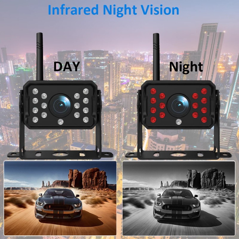 Yuanting 2.4G Wireless Car Backup Camera 5'' Reversing Kit HD
