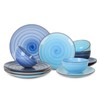 Selamica Ceramic Dinnerware Sets, 12 Pieces Plates and Bowls Sets,