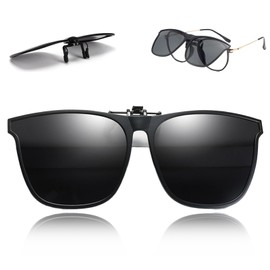 Babbblisio Clip on Sunglasses clip on sunglasses mens Flip up Rimless Myopia sunglasses clip on Easy to Put on and Take off One handed over glasses sunglasses for men Sunglasses for Driving Travel