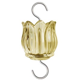 Glass Ant Moat for Hummingbird Feeder - 3 OZ Tulip Insect Guard with Large Capacity (Golden)