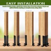 jojofuny 4pcs Fence Post Brackets Fit 1.5x1.5,2x2,2x4,4x4 Post, Carbon Steel
