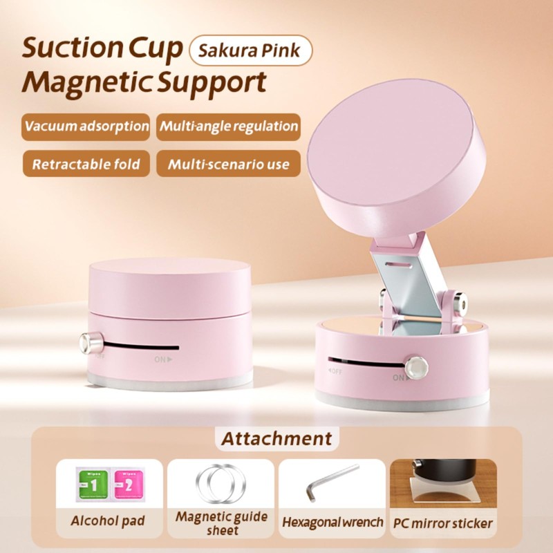 C3Q Vacuum Magnetic Phone Holder (Pink)
