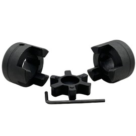 Saelno 3/4" to 1" L075 Flexible 3-Piece L-Jaw Coupling Coupler Set & Rubber Spider for Log Wood Splitter,Multi-Flex Couplings L075-3/4-1