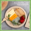 Ibambo Bamboo Disposable Paper Plates - Compostable Plate, PFAS Free