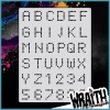 Wraith SprayWorks Dot Font #1 - Reusable Airbrush Stencil Template