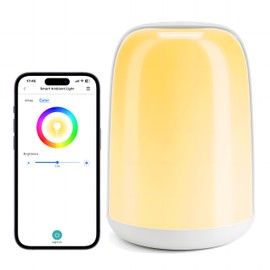 meross Smart LED Table Lamp Touch Dimmable Works with Apple HomeKit, RGBWW WLAN Night Lamp for Bedroom Living Room with Type C Interface, Works with Alexa and Google Home