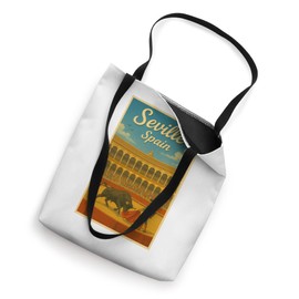 Seville Spain 50s Vintage Retro Travel Poster Art Graphic Tote Bag