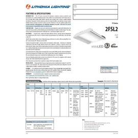 Lithonia Lighting 2FSL2 33L EZ1 LP840 LED Recessed Volumetric Architectural Troffer , 35 watts, 3300 Lumens, 2-Feet, White