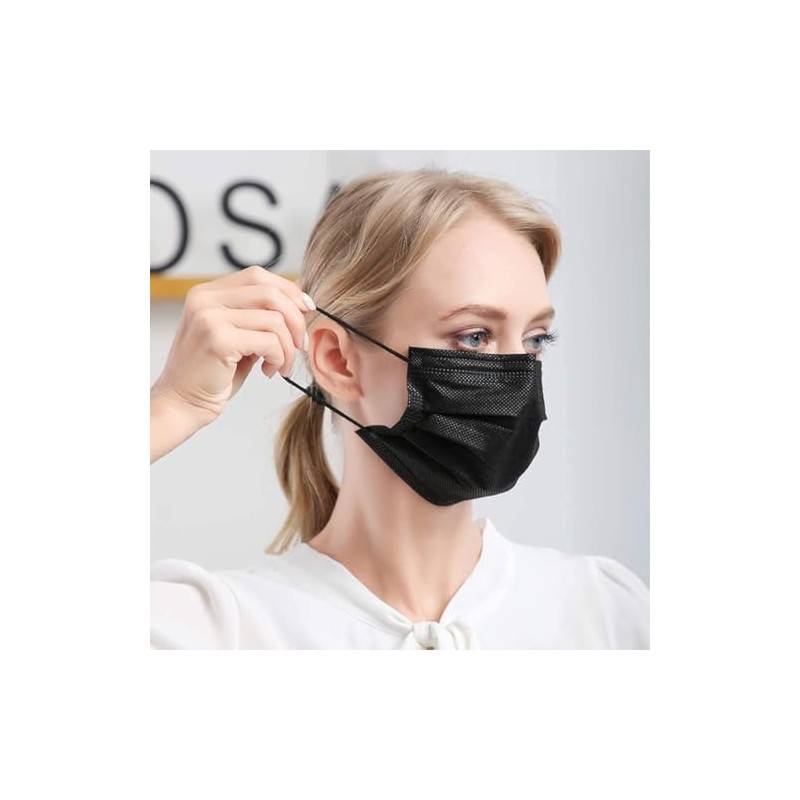 40 Pcs Disposable_Face_Masks with Elastic Earloop 3-ply Face Mouth Hygiene
