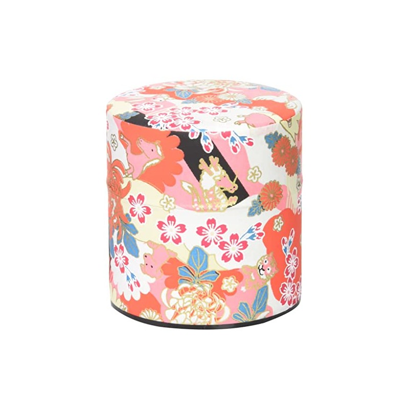 Yamako 79214 Tea Caddy Pokkan Zodiac Small 3.0 x 3.0