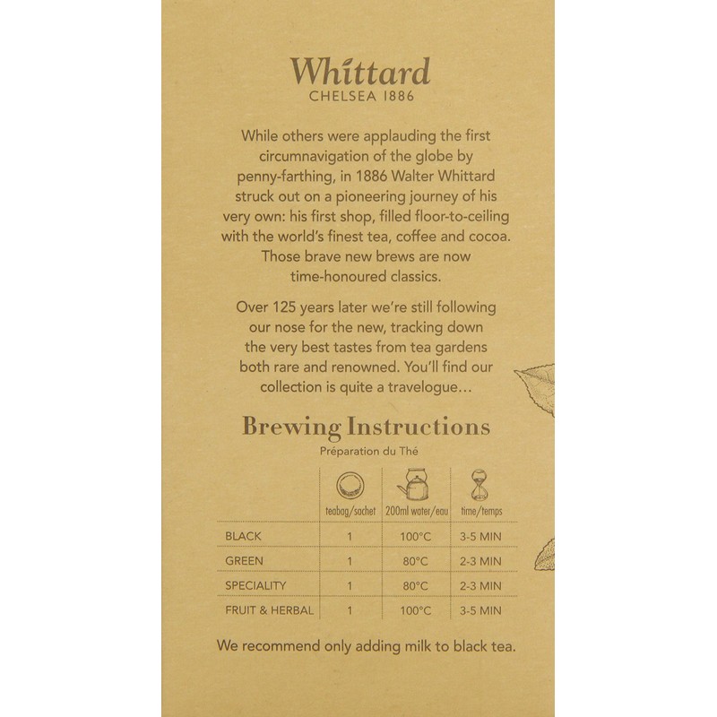 Whittard of Chelsea English Breakfast 50 Teabags