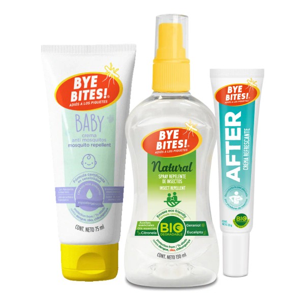 Bye Bites Repelente de Mosquitos NATURAL 130 ml + Crema