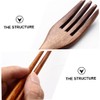 Ciieeo 1set Cutlery Set Brown Tableware with Spoons Forks Chopsticks