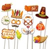 Lide Road 30 Pcs Thanksgiving Photo Props Autumn Pumpkin Leaves