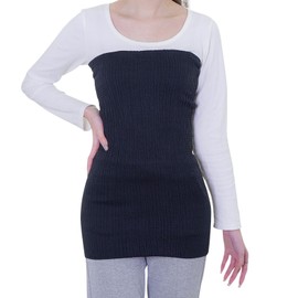 cheercube Belly Wrap, For Summer, Women's, Men's, Cotton, Double Layer Construction, Thick, Warm, Cold Prevention.., black-long