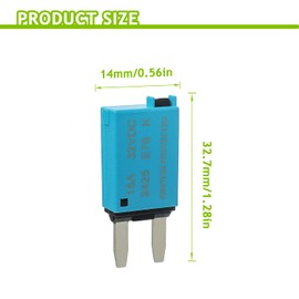 EPLZON 5A 10A 15A 20A 25A 30A DC 12V-32V Manual Reset Circuit Breaker ATM Low Profile T1 Mini Blade Fuses Breakers for Car Trucks Marine Boat RV Solar and More