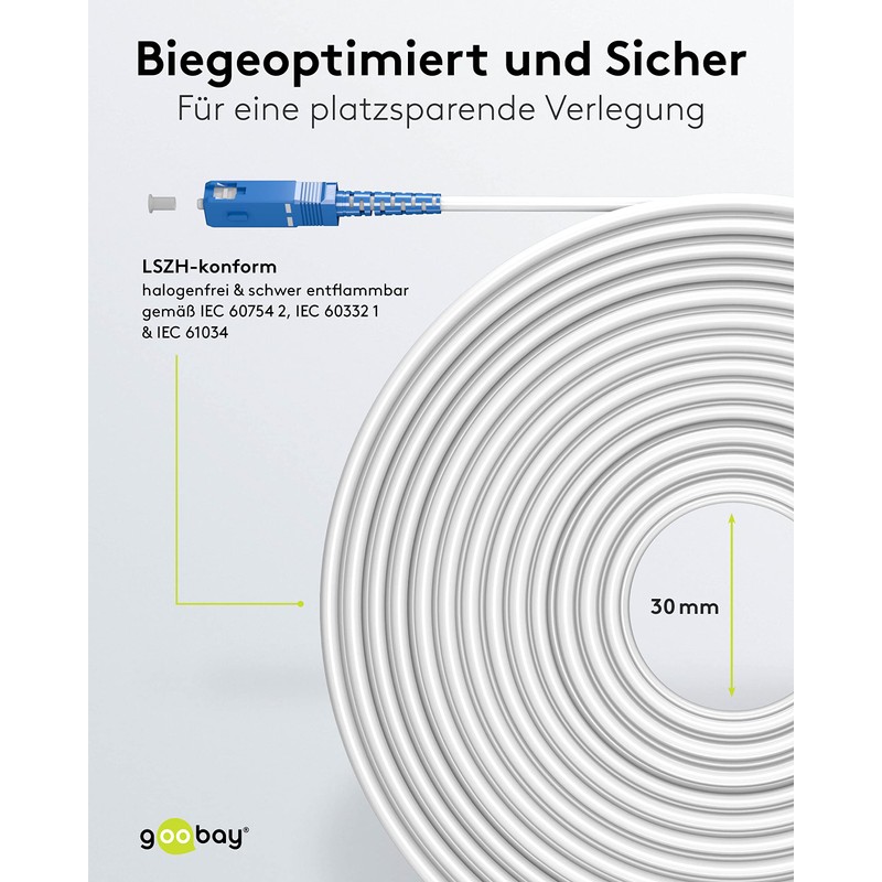 goobay 59621 Fibre Optic Cable (FTTH) / Singlemode (OS2) Simplex/SC