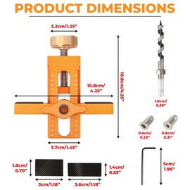 Adjustable Cabinet Door Installation Positioner Jig, Aluminium Alloy Versatile Positioning Tool for Installing Frameless or Face Frame 2-in-1 Quick and Accurate Setup for Most Cabinet Doors