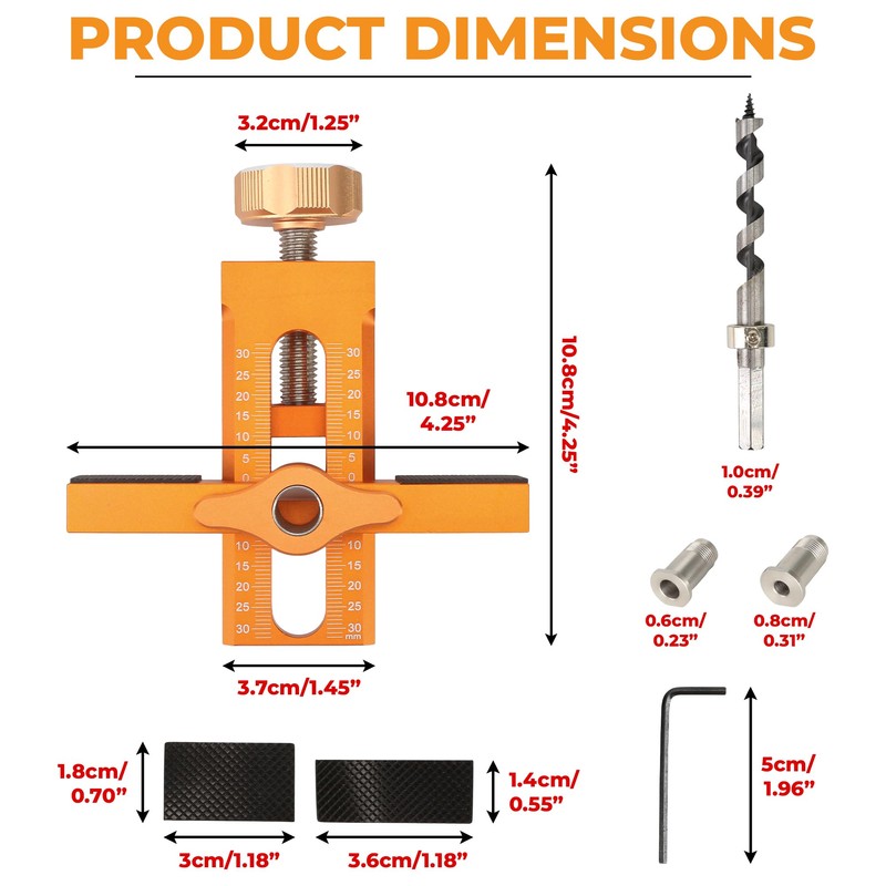 Adjustable Cabinet Door Installation Positioner Jig, Aluminium Alloy Versatile Positioning