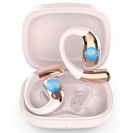 AI Translation Earbuds Real Time,140+Language Translator Earbuds,Easy to Operate,Wireless Bluetooth Translation Earbuds,Long Battery Life,Compatible with iOS&Android(Pink)