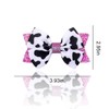 Cow Print Hair Bows for Toddlers 2-4 Years Sparkly Cow