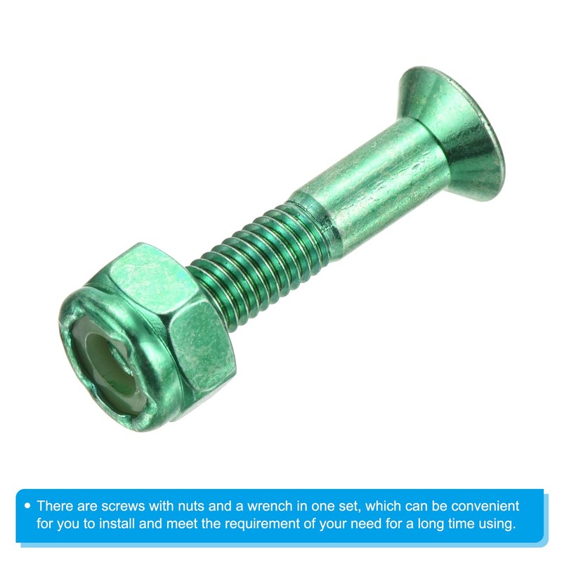 PATIKIL Skateboard Hardware Kit, 1" Mounting Screws Hex Head Bolts