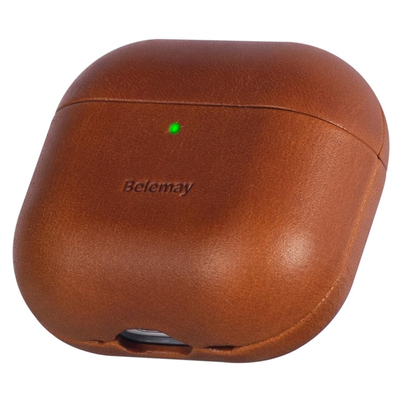 Belemay for AirPods 4 Case, Compatible with MagSafe, Luxury Full-Grain
