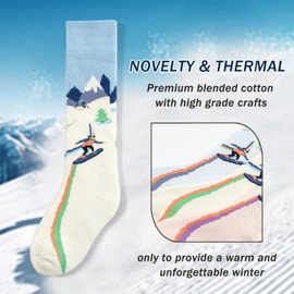 Ski Socks Kids Boys Winter Warm Snow Socks Thick Thermal Skating Snowboarding Skiing Socks for Boys Girls 3 Pack Alpine Ski 6-8 Years