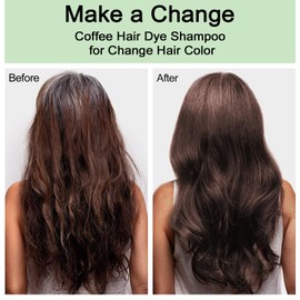 Agthyuve Tea Tree Hair Dye Shampoo, Coffee Hair Color Shampoo For Women & Men, Easy to Use at Home, Long Lasting 3 in 1 Hair Dye for Gray Hair Coverage 16.9 Fl Oz (Coffee)